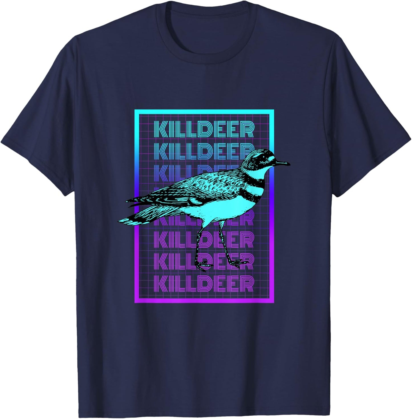 Killdeer Bird Vintage Retro Killdeer T-Shirt - T-Shirt | Navy