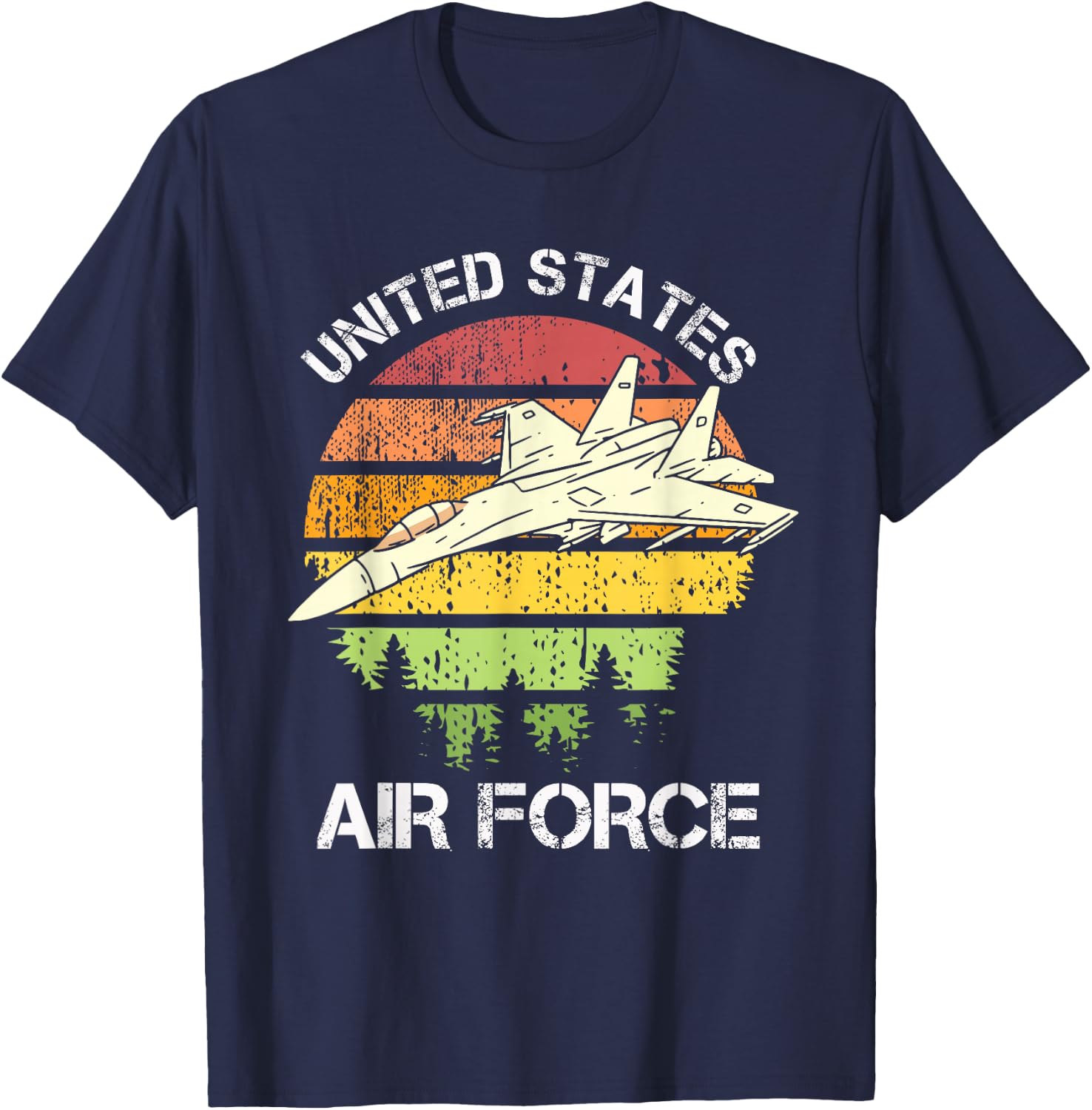 United States Air Force Retro Vintage T-Shirt - T-Shirt | Navy