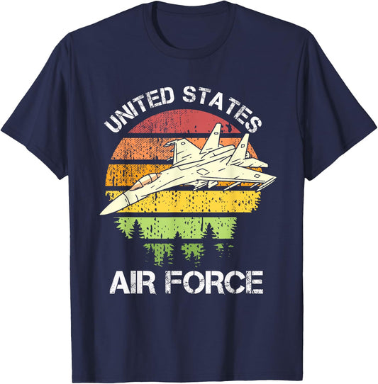 United States Air Force Retro Vintage T-Shirt - T-Shirt | Navy