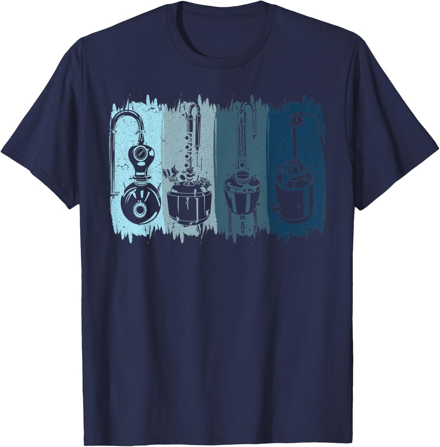 Vintage Distillery Beer Brewery Machinery Distillation T-Shirt - T-Shirt | Navy