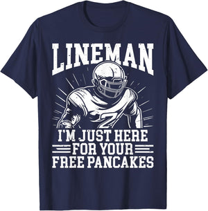 Offensive Lineman Gloves O Line American Football Player T-Shirt - T-Shirt | Navy