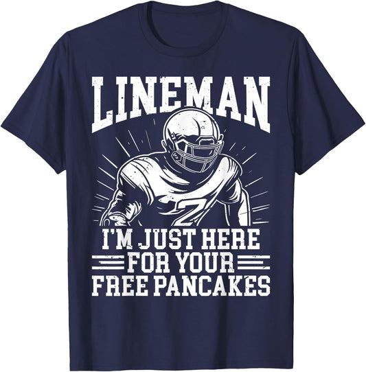 Offensive Lineman Gloves O Line American Football Player T-Shirt - T-Shirt | Navy