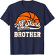 All-Star Basketball Brother of the Birthday Boy Baller T-Shirt - T-Shirt | Navy