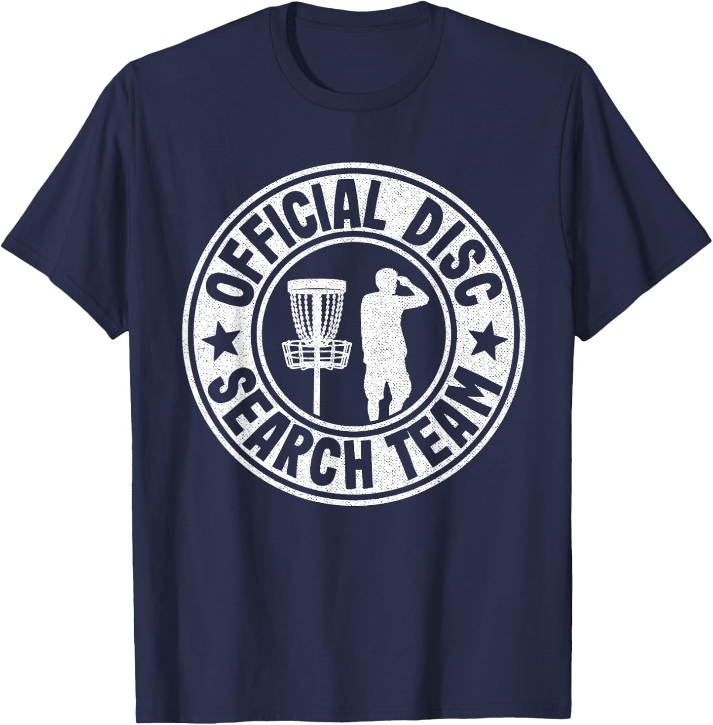 Official Disc Search Team Logo Frisbee Golf Funny Disc Golf T-Shirt - T-Shirt | Navy