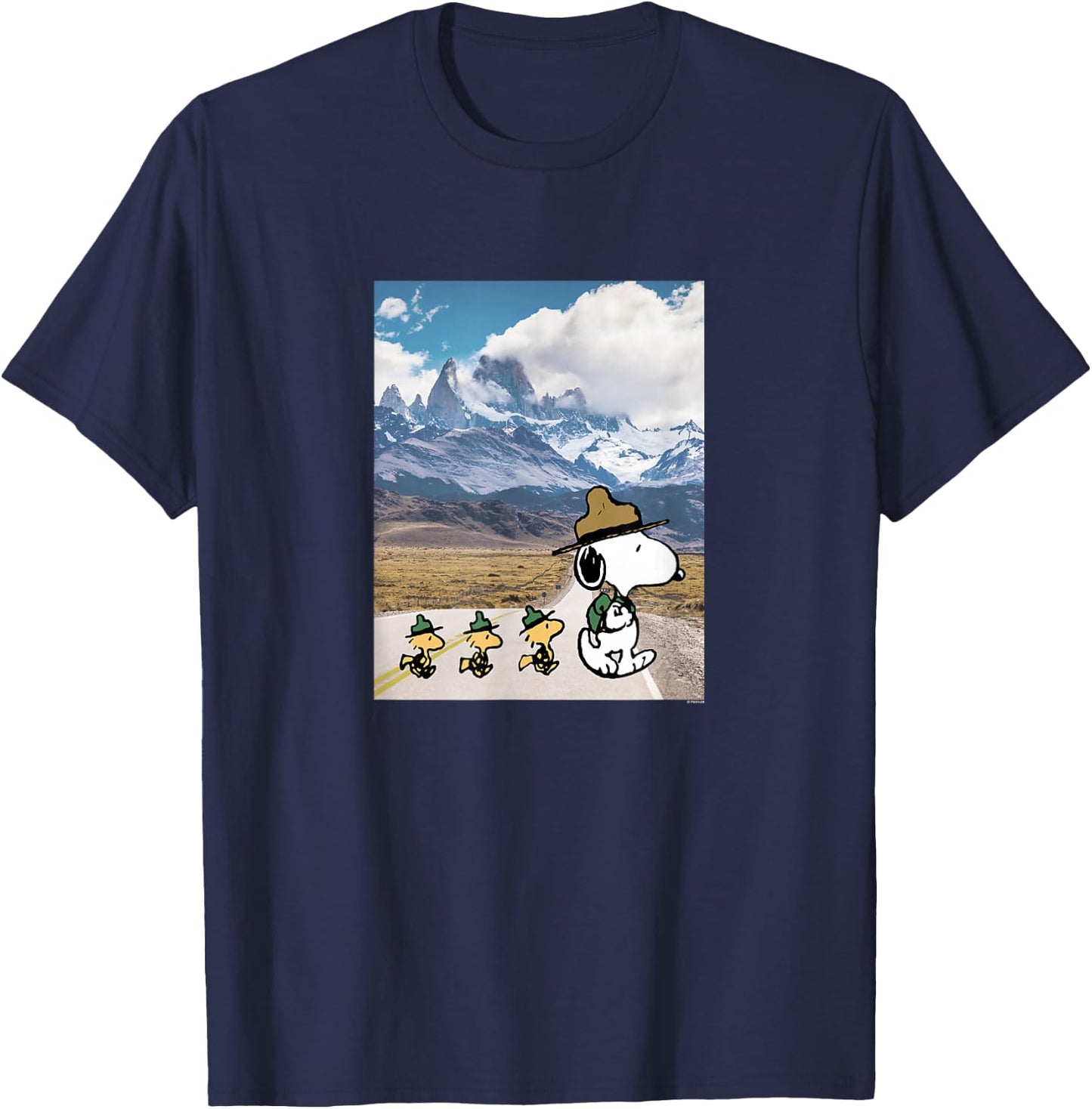 Peanuts - Snoopy Nature Crossing T-Shirt - T-Shirt | Navy