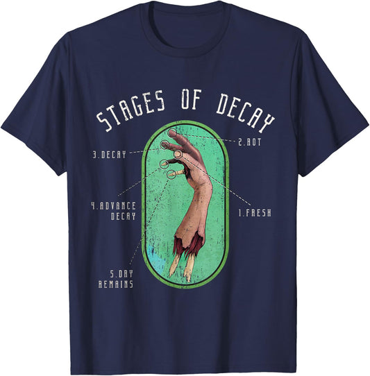 Stages of Decay Forensic Science - Medical examiner T-Shirt - T-Shirt | Navy