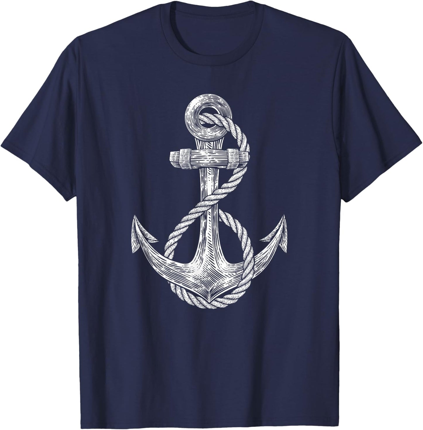 Anchor Rope Nautical Sailing Sail Sea T-Shirt - T-Shirt | Navy