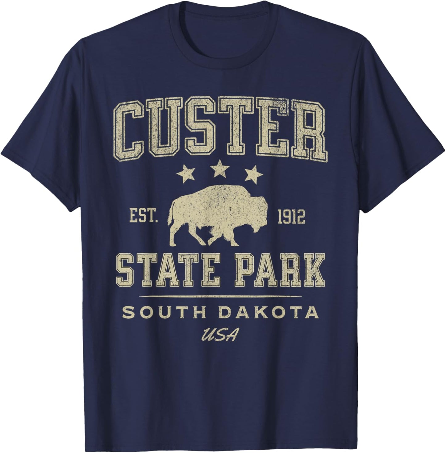 Custer State Park South Dakota Nature Hiking Outdoors T-Shirt - T-Shirt | Navy