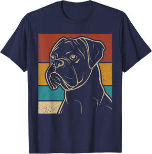 Dog Lover Dog Owner Retro Pet Animal Outfit Vintage Boxer Women Kids T-Shirt - T-Shirt | Navy