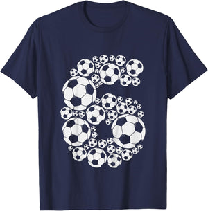 Kids Graphic Soccer 6Th Birthday Boys 6 Years T-Shirt - T-Shirt | Navy