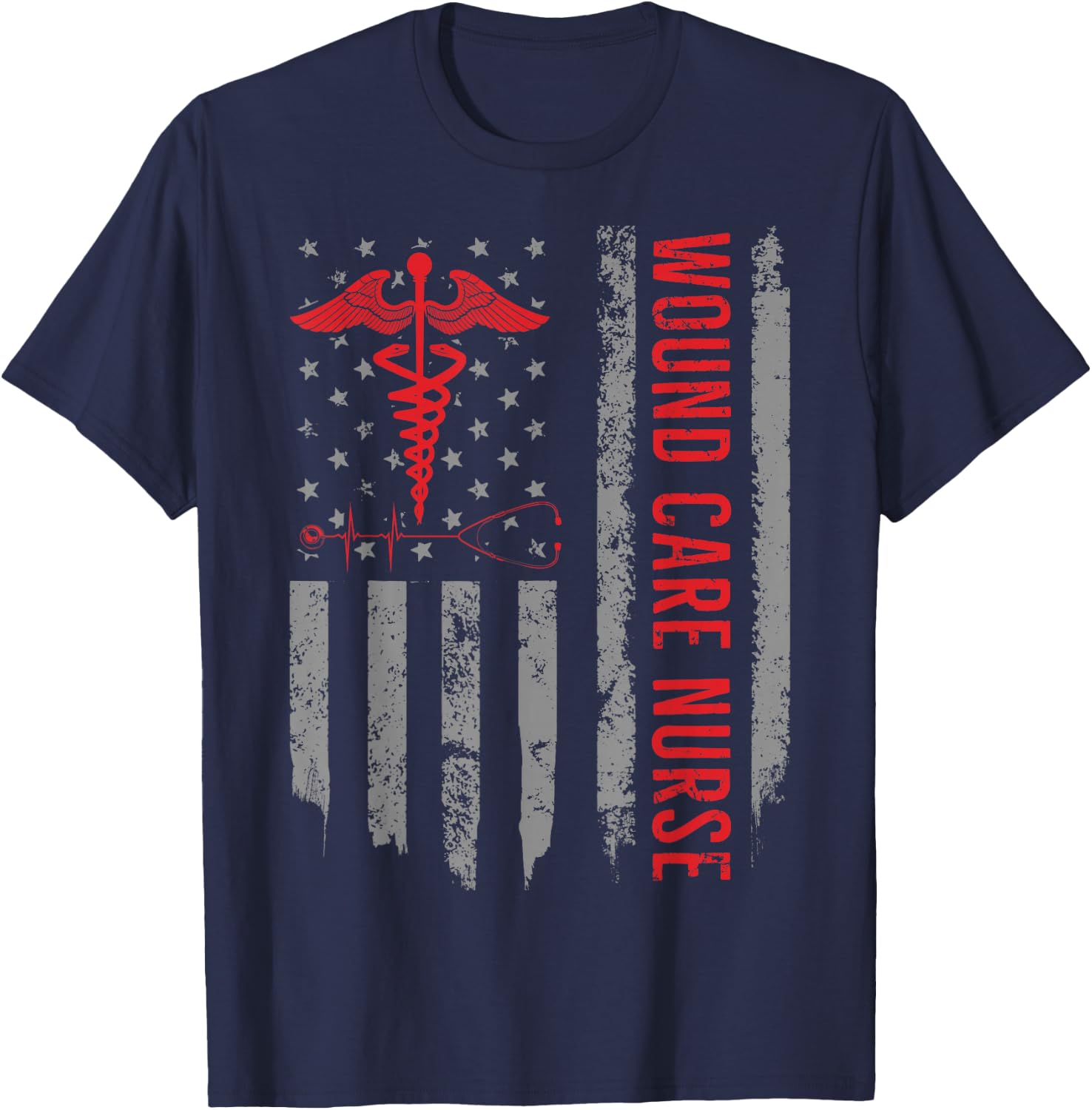 Wound Care Nurse RN or Nurses T-Shirt - T-Shirt | Navy
