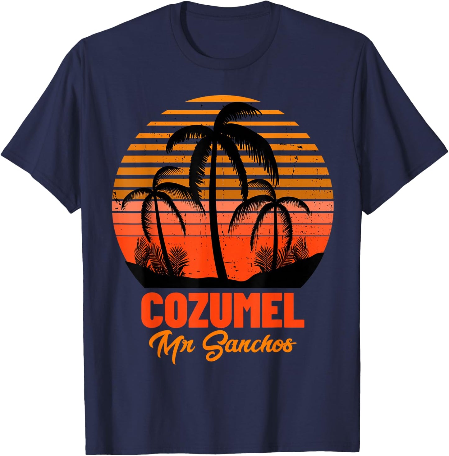 Mr Sanchos Beach Cozumel Mexico T-Shirt - T-Shirt | Navy