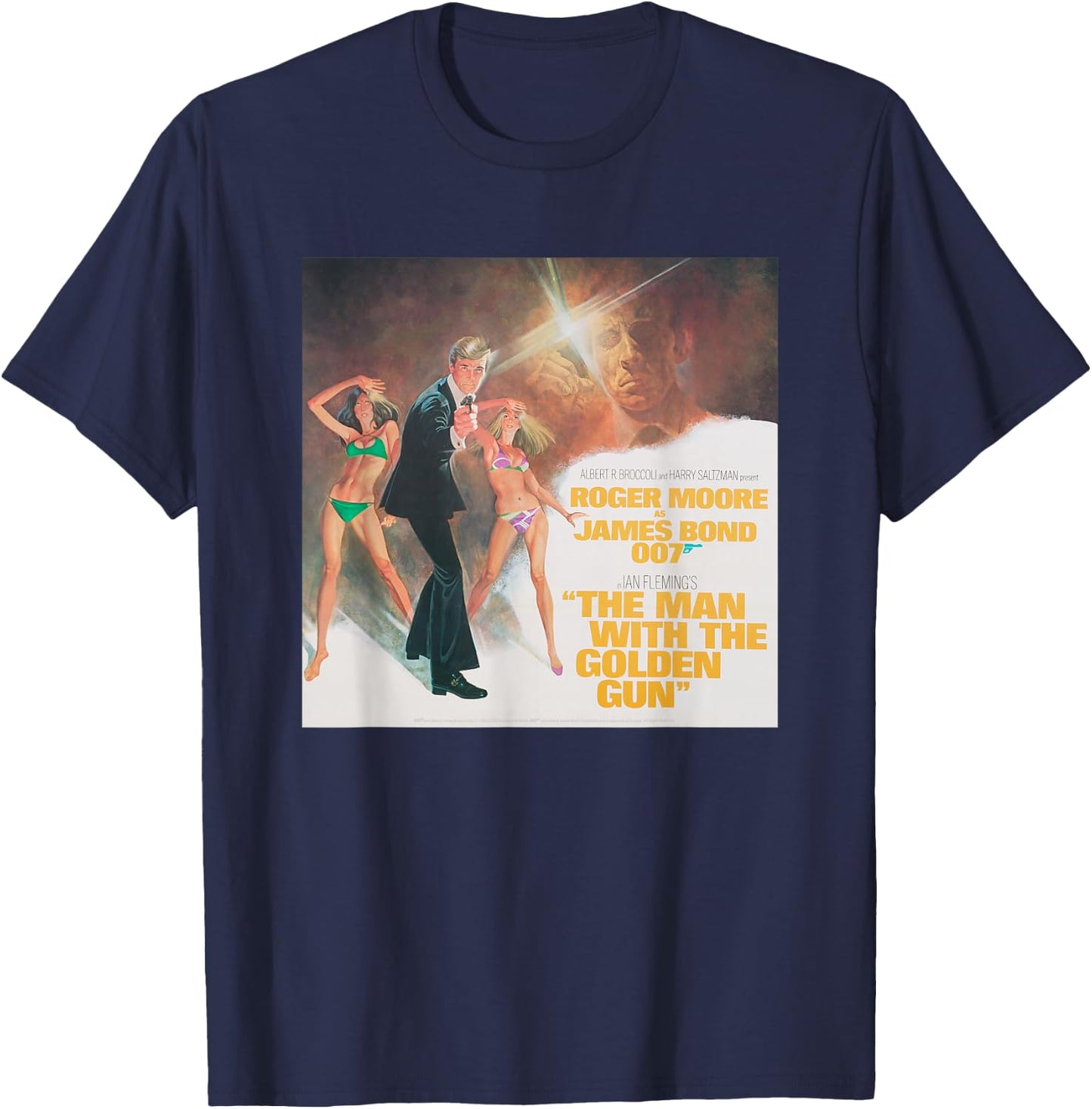 Official James Bond 007 The Man with The Golden Gun T-Shirt - T-Shirt | Navy