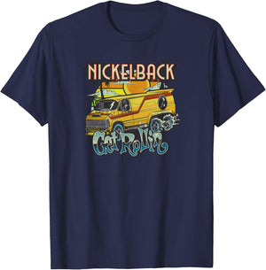 Nickelback Get Rollin' Cover (Blue) T-Shirt - T-Shirt | Navy