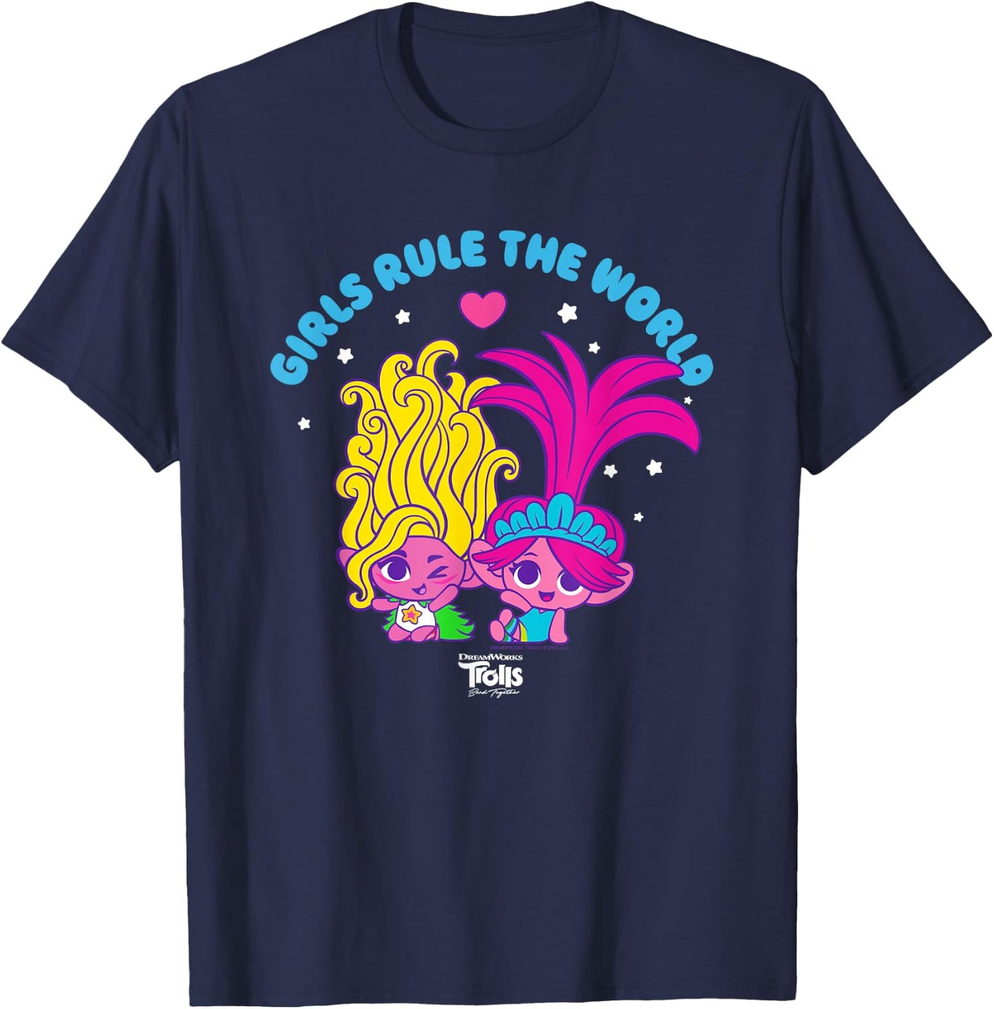 DreamWorks Trolls Band Together Girls Rule the World T-Shirt - T-Shirt | Navy