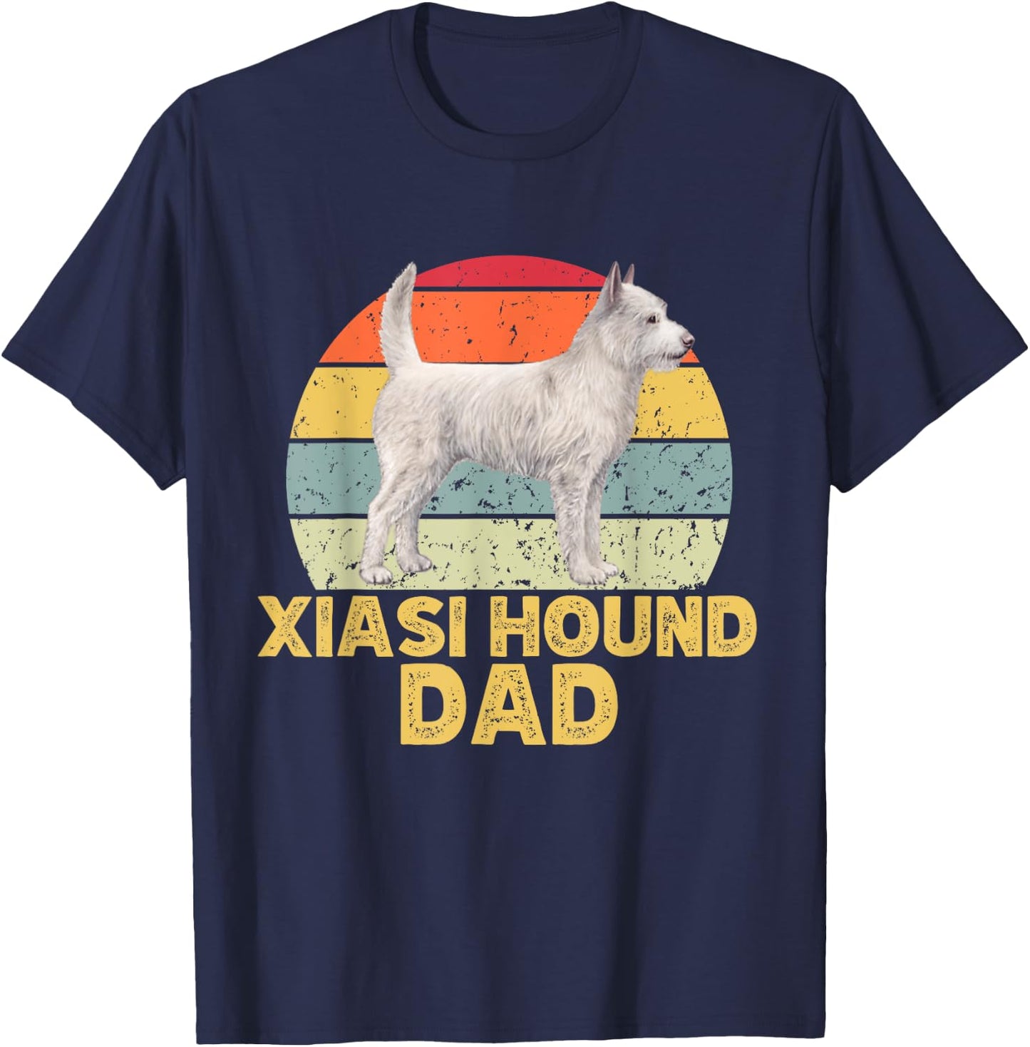 Xiasi Hound Dog Dad Retro Vintage Funny Dogs Lover & Owner T-Shirt - T-Shirt | Navy