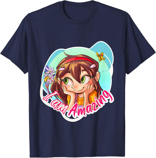 I'm an Amazing Girl. Empowering, Inspiring, Self-Confidence T-Shirt - T-Shirt | Navy