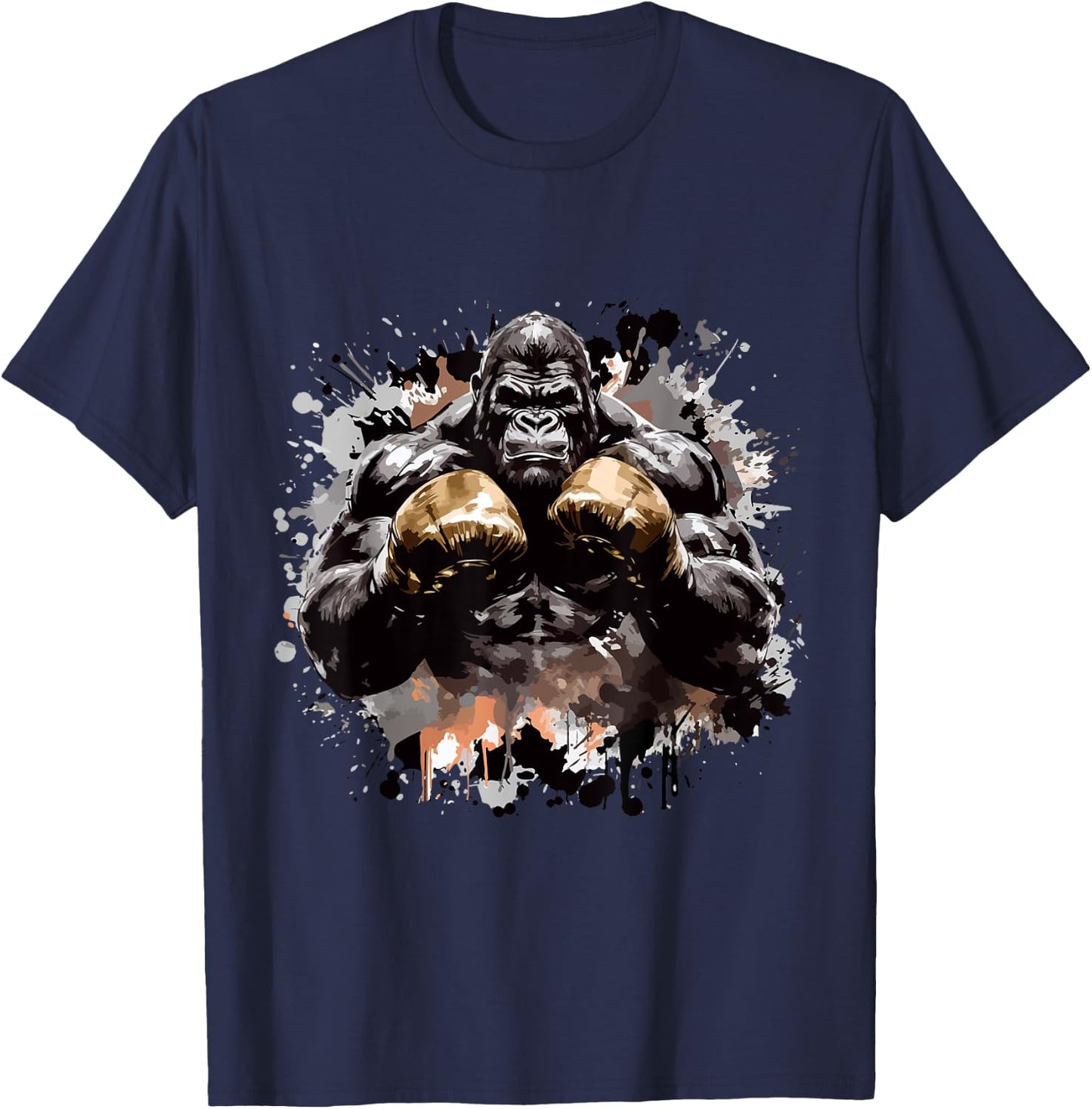 Ancient Motivation Inc Gorilla Boxing Champ | Boxer Fight Club MMA Fighter T-Shirt - T-Shirt | Navy