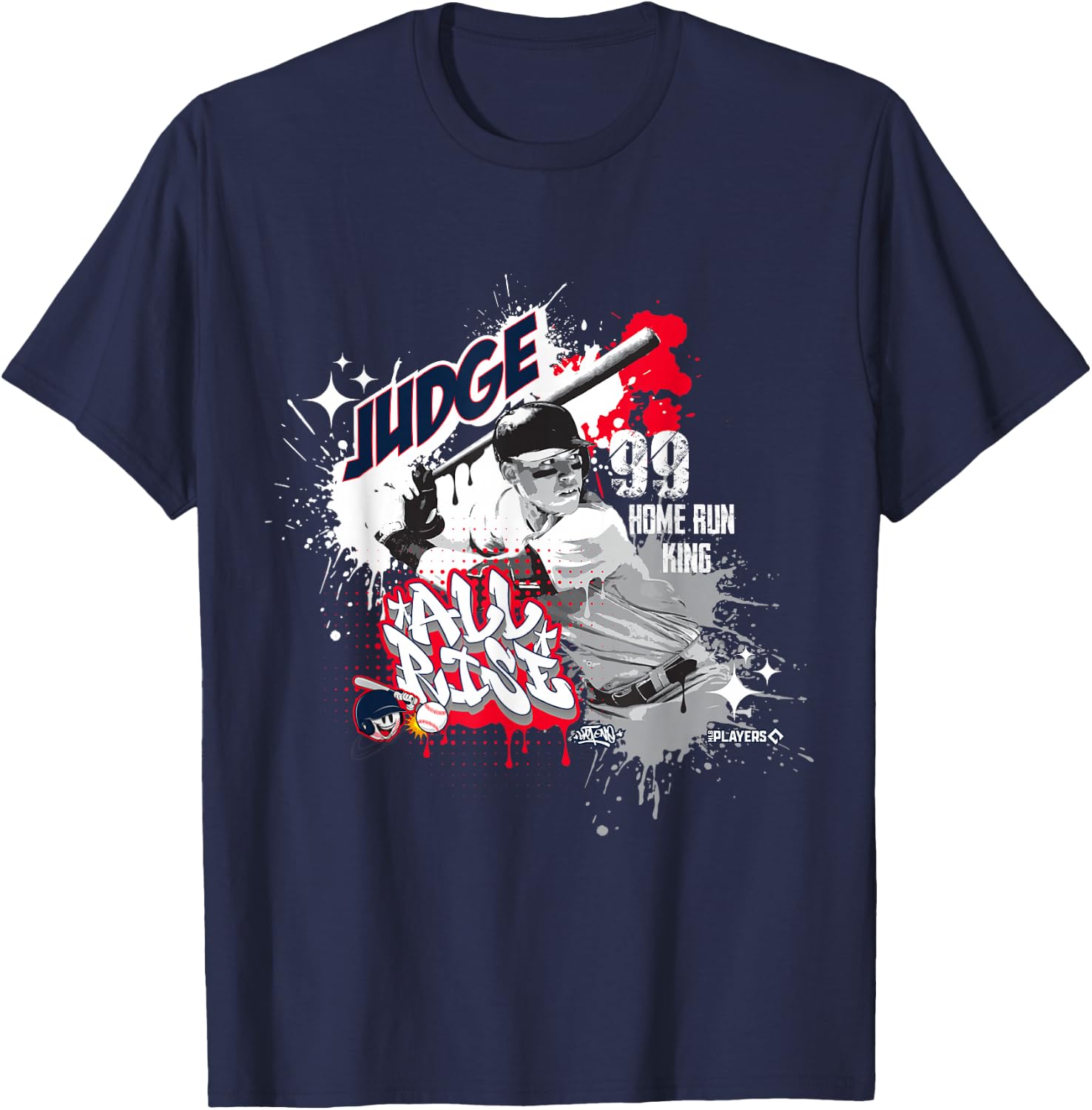 Aaron Judge New York Baseball Sket One x MLB Players T-Shirt - T-Shirt | Navy