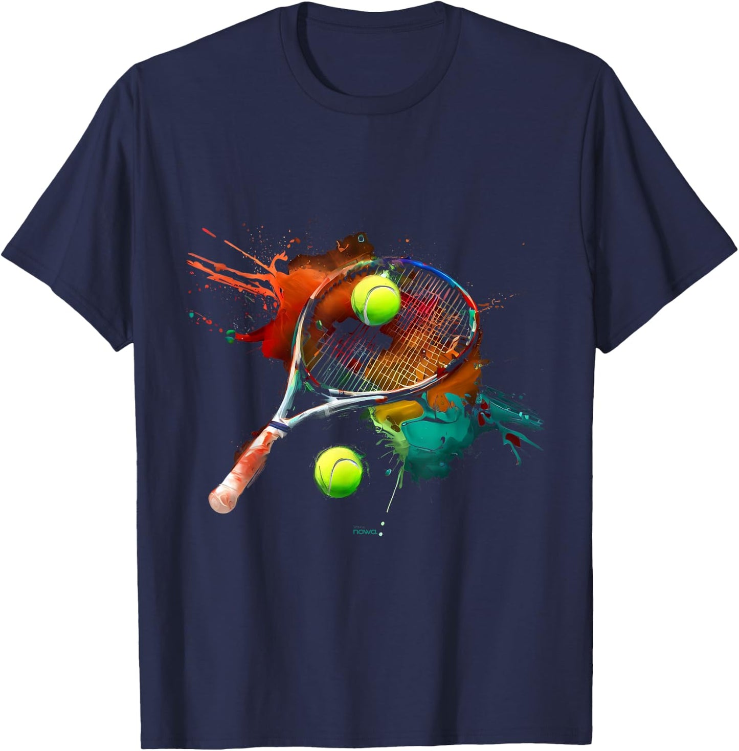 Tennis Racket Player Finale on the Tennis Court T-Shirt - T-Shirt | Navy
