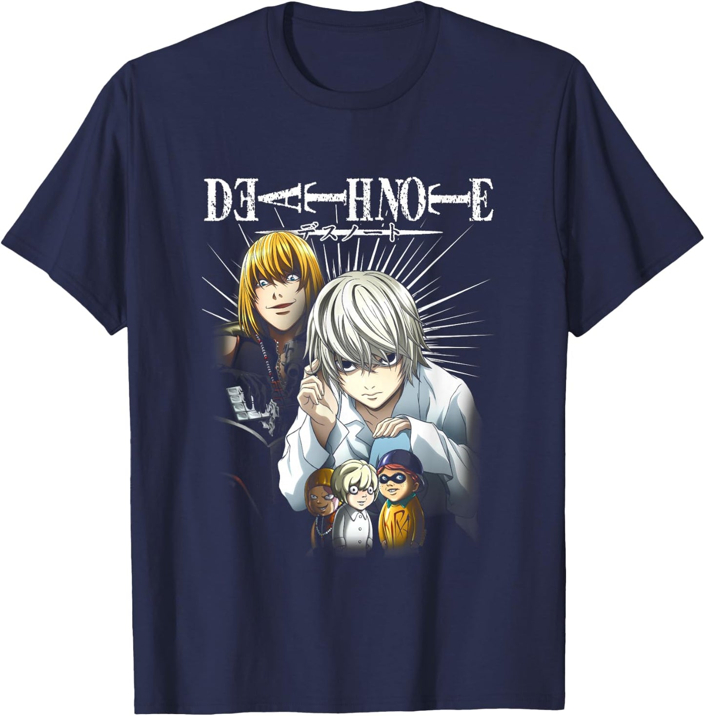Death Note Near and Mello Anime T-Shirt - T-Shirt | Navy