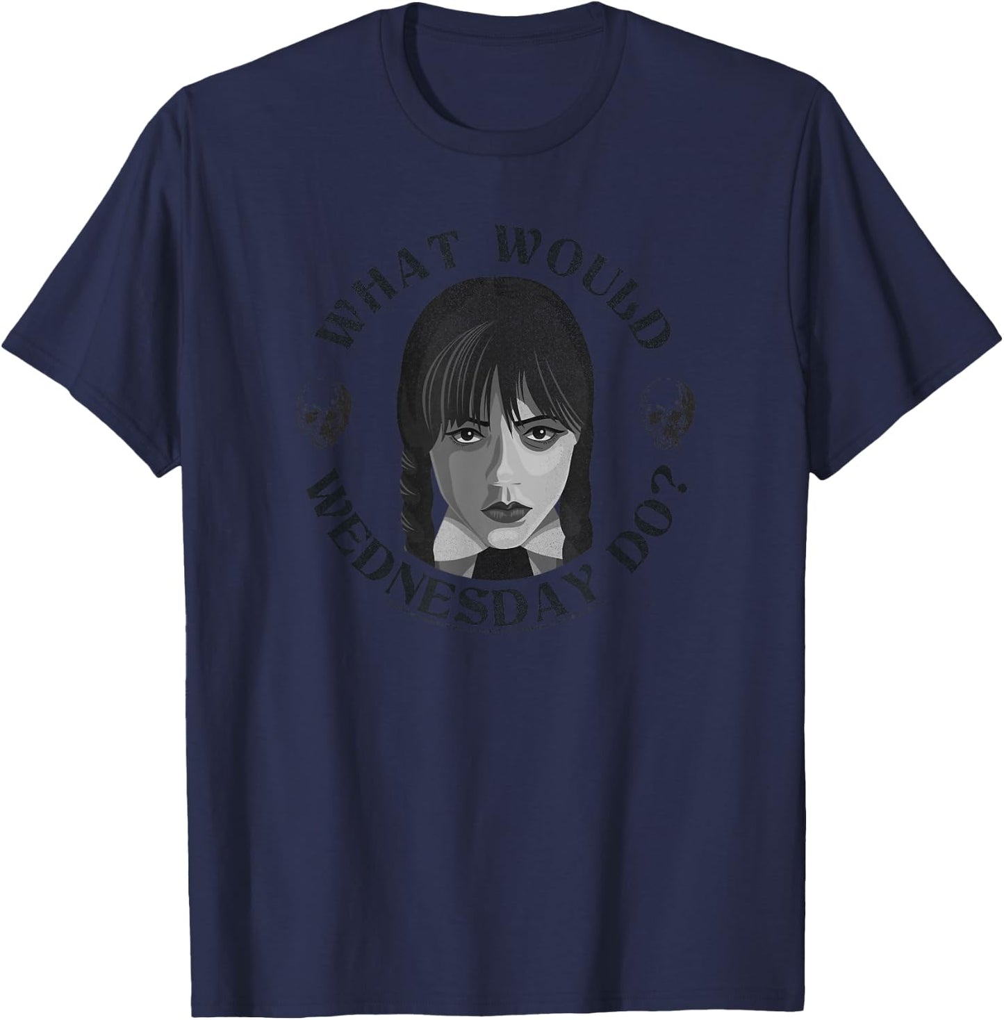Wednesday What Would Wednesday Do? Small T-Shirt - T-Shirt | Navy