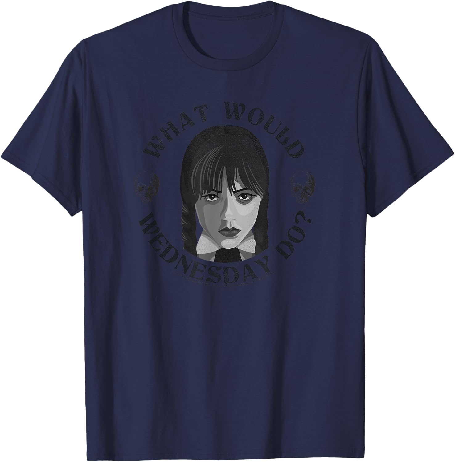 Wednesday What Would Wednesday Do? Small T-Shirt - T-Shirt | Navy