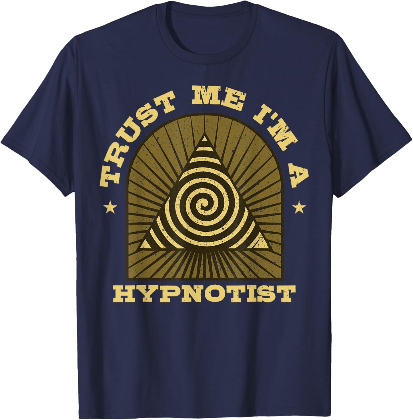 Hypnosis Expert Hypnotizer Mesmerist Spiral Hypnotherapy T-Shirt - T-Shirt | Navy