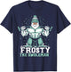 Frosty the Swoleman Funny Buff Swole Snowman Gym Muscle Man T-Shirt - T-Shirt | Navy