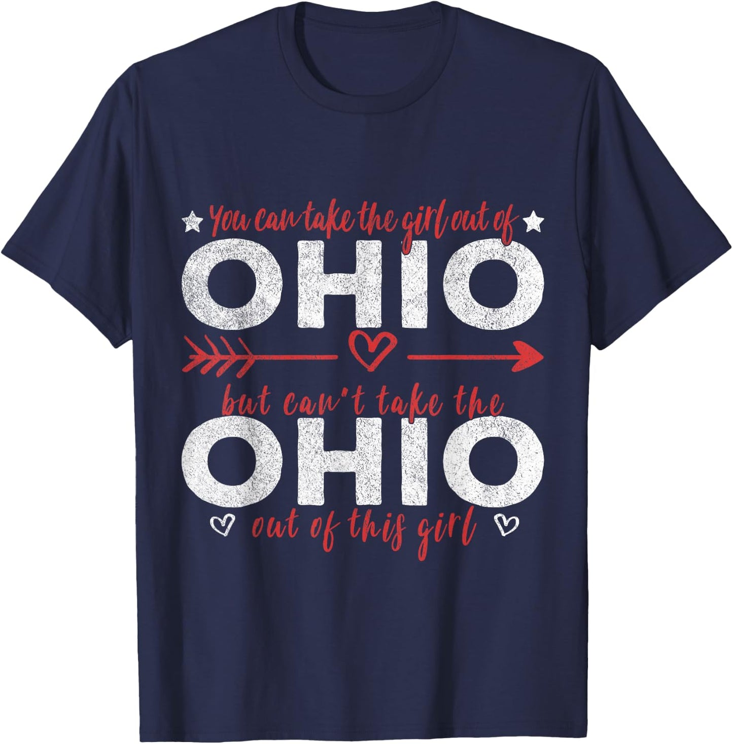 Girl Out Of Ohio Hometown Home Ohio T-Shirt - T-Shirt | Navy
