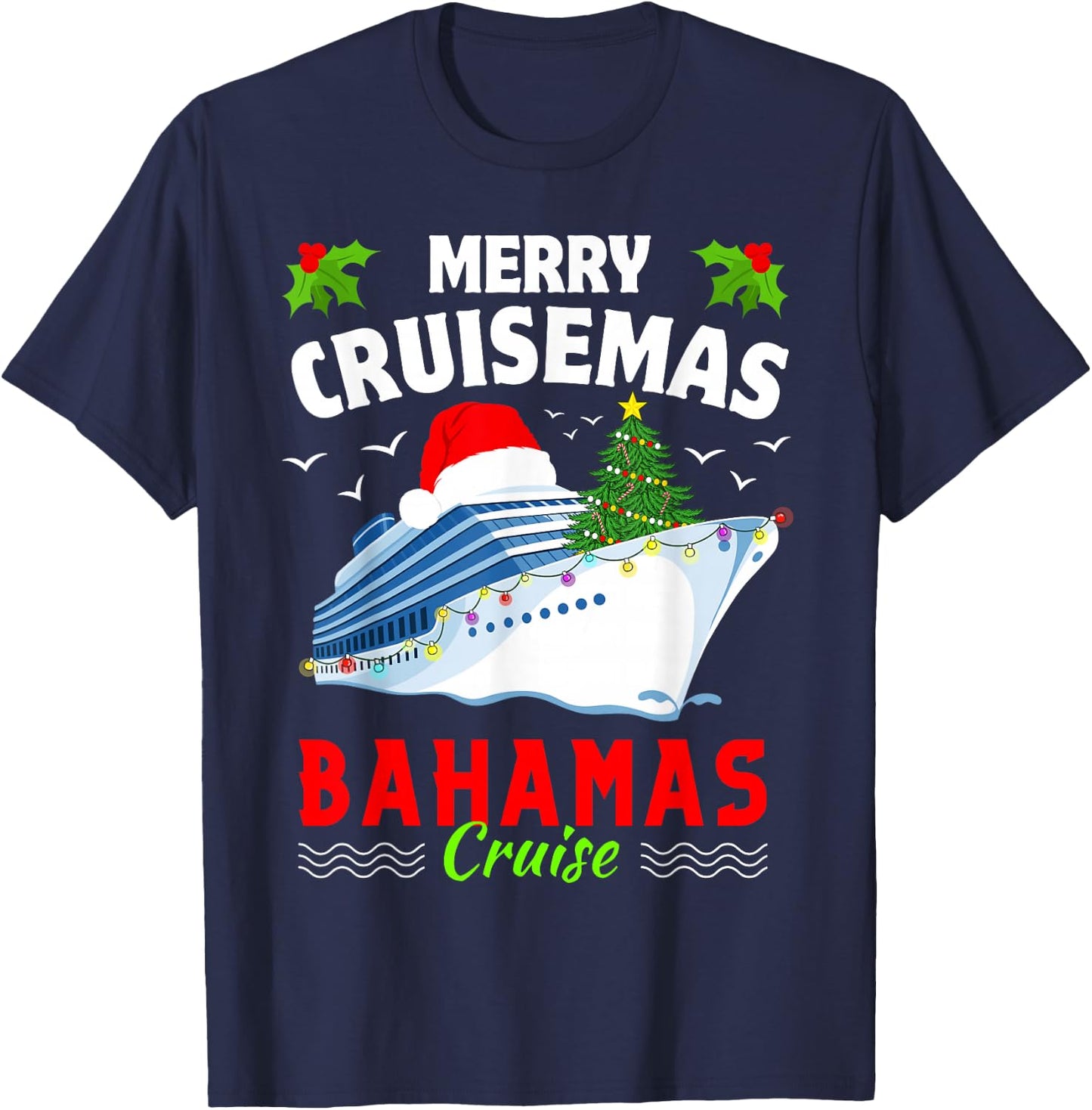 Family Christmas Cruise 2023 - Bahamas Cruise matching group T-Shirt - T-Shirt | Navy