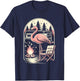 Funny Camping Flamingo Camper Camp Outdoor Travel Nature T-Shirt - T-Shirt | Navy