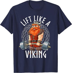 Gym Bodybuilding Lift Like A Viking T-Shirt - T-Shirt | Navy