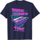 Cassette Tape with Music Wave Retro Synthwave Vaporwave T-Shirt - T-Shirt | Navy