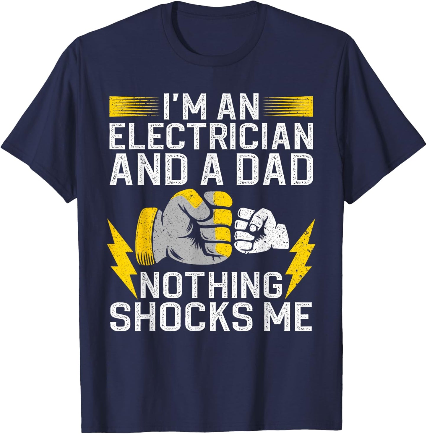 Funny Electrician Design Daddy Electrical Engineers T-Shirt - T-Shirt | Navy