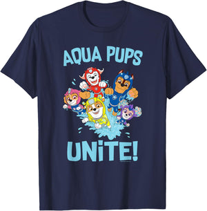 PAW Patrol Aqua Pups Making a Splash T-Shirt - T-Shirt | Navy