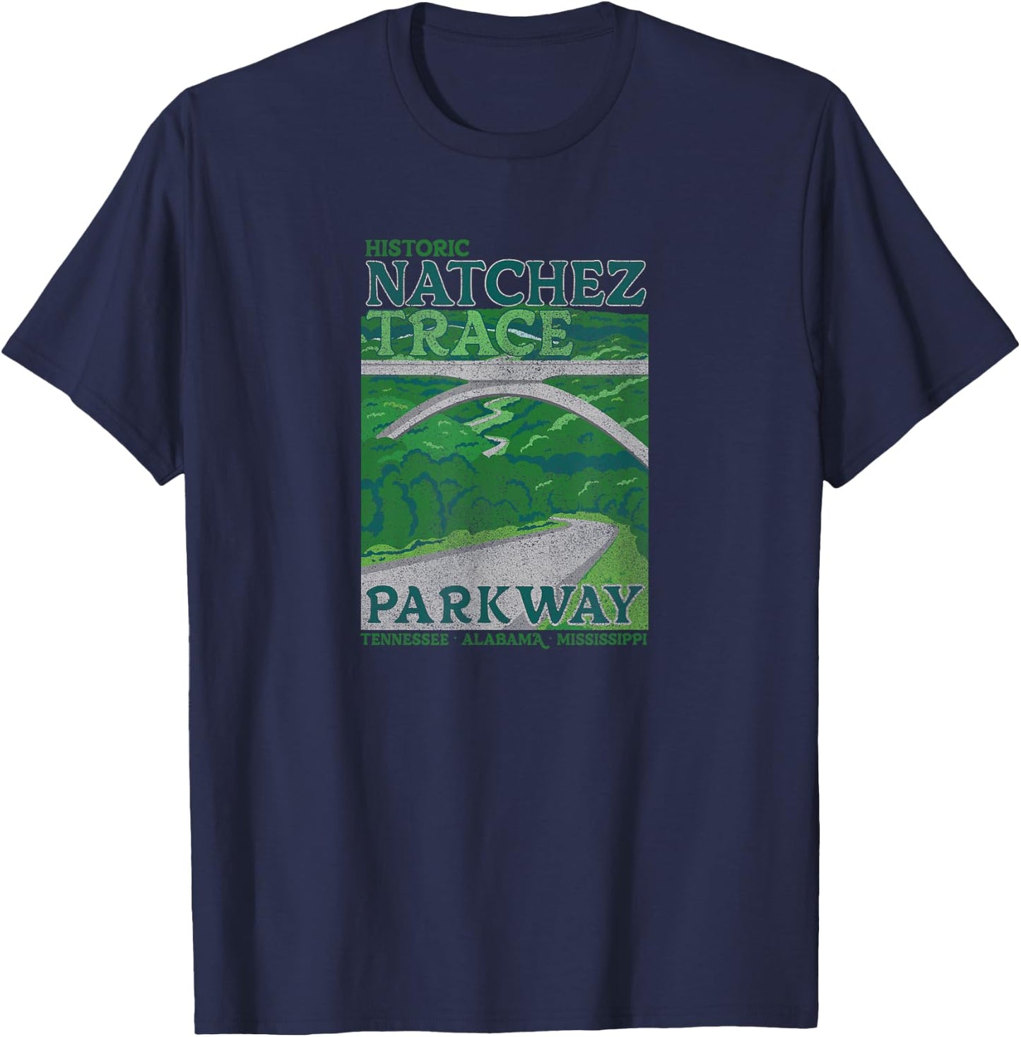 Natchez Trace Parkway Vintage T-Shirt - T-Shirt | Navy