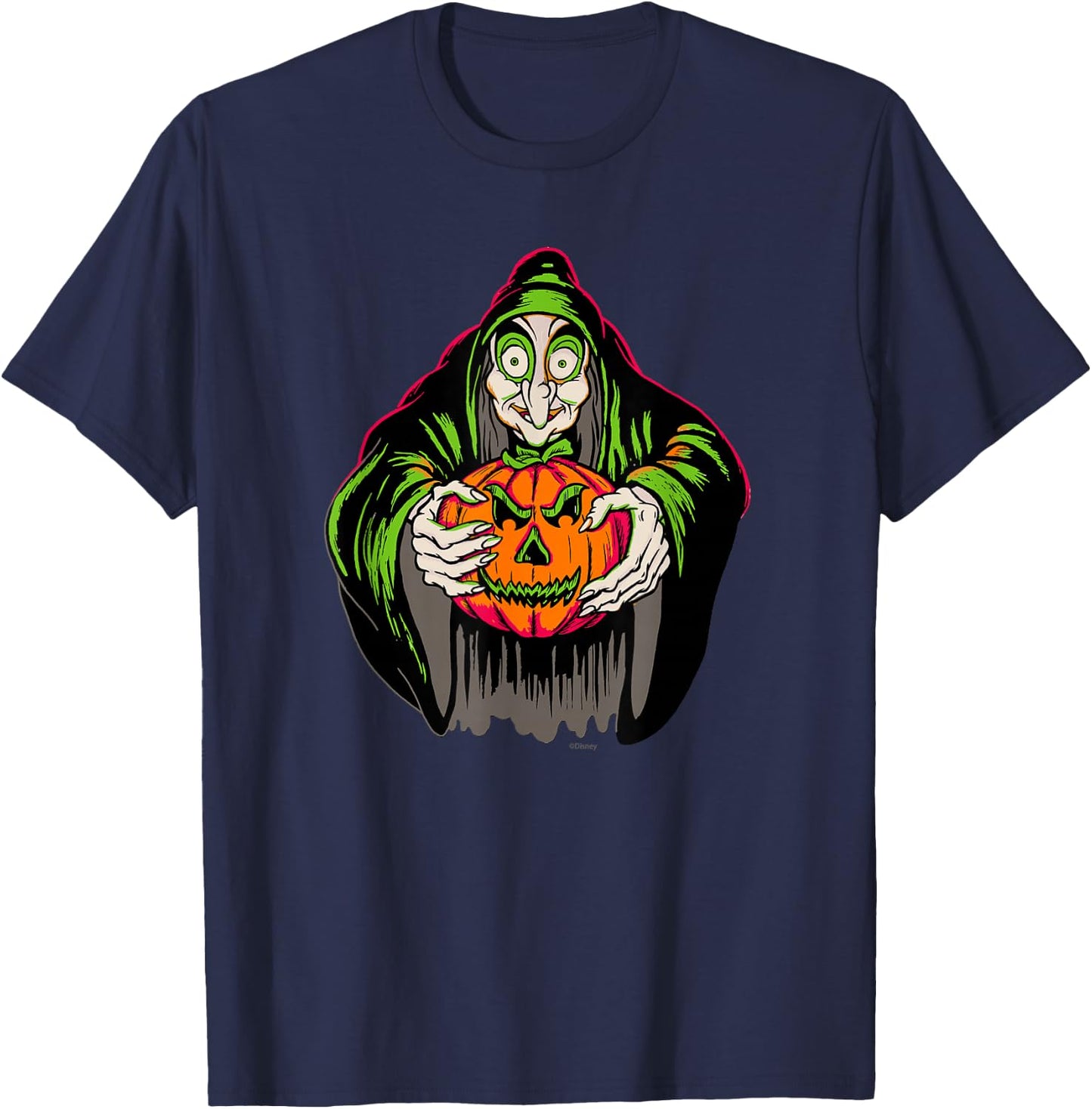 Disney 100 Villains Evil Queen Witch Snow White Halloween T-Shirt - T-Shirt | Navy