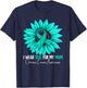 I Wear Teal For My Mom Ovarian Cancer Awareness T-Shirt - T-Shirt | Navy