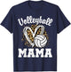 Volleyball Mama Leopard Heart T-Shirt - T-Shirt | Navy