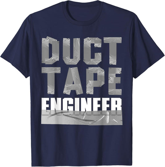 Cool Duct Tape Women Handyman Engineer Sarcasm Humor T-Shirt - T-Shirt | Navy
