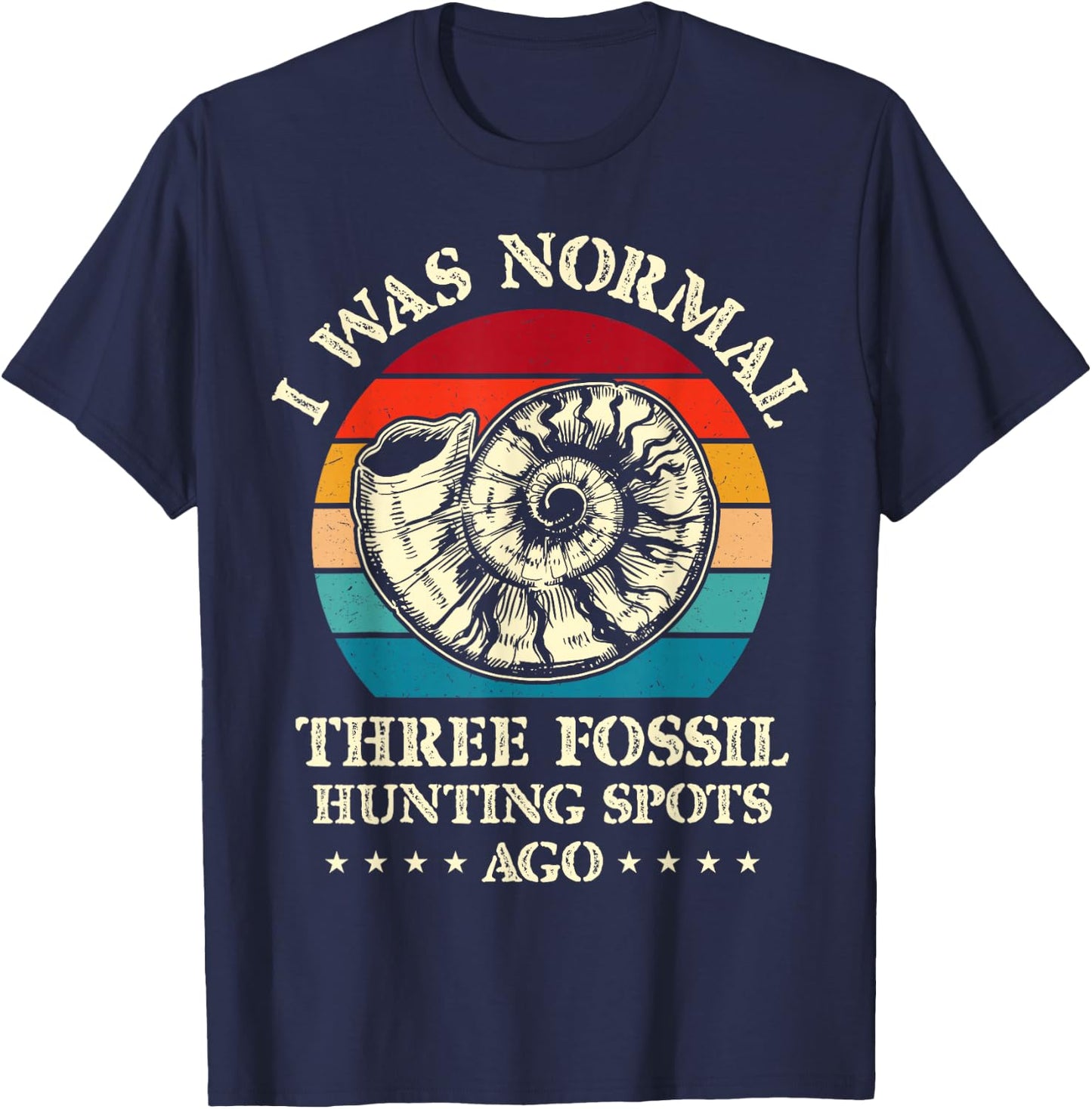 Fossiling Paleontologist Fossil Collector Fossil Hunting T-Shirt - T-Shirt | Navy