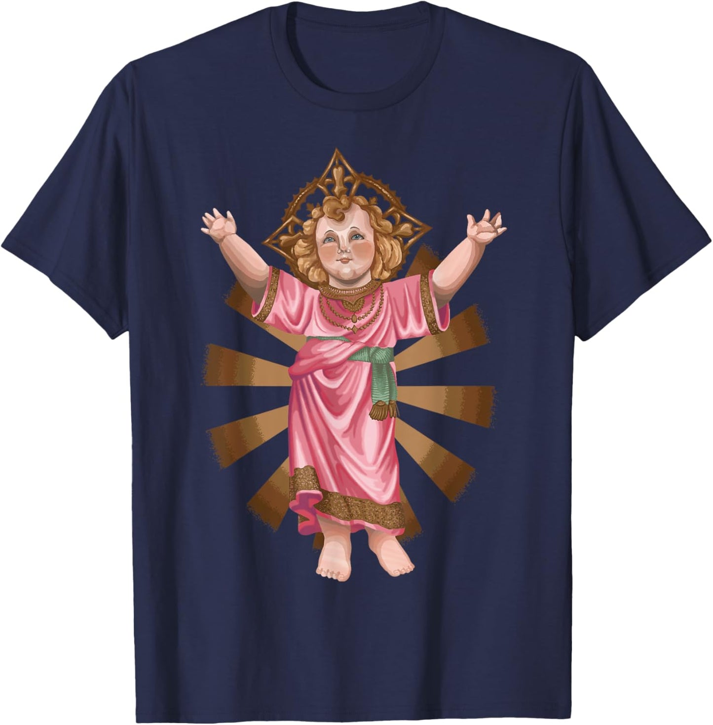 Divino Nino Jesus Catholic T-Shirt - T-Shirt | Navy