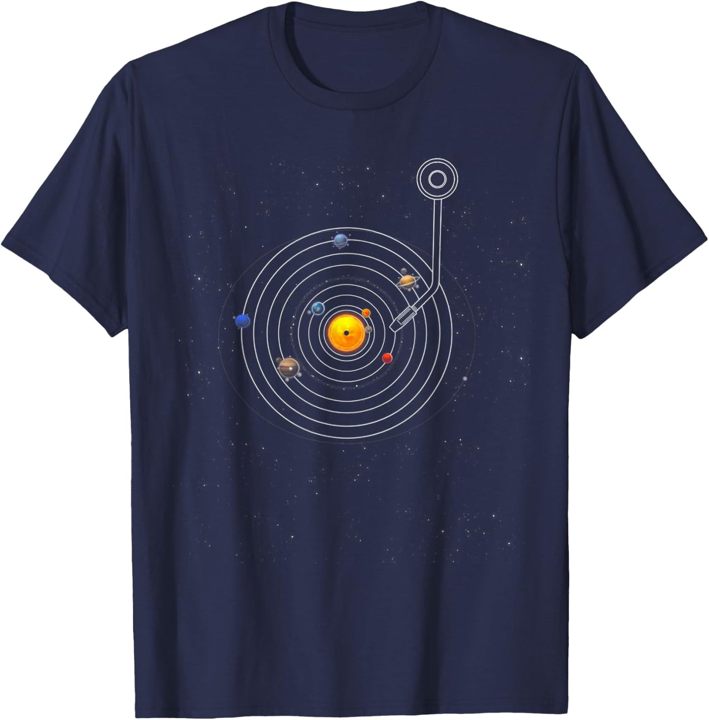 Solar System Vinyl Record T-Shirt - T-Shirt | Navy