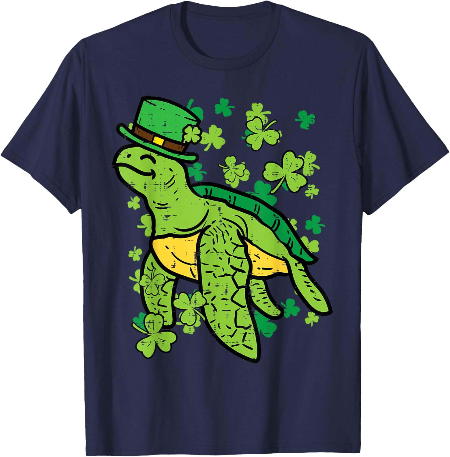 St Patricks Day Irish Turtle Saint Paddys Men Women Kids T-Shirt - T-Shirt | Navy