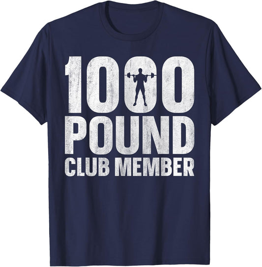 1000 Pound Club Member T-Shirt - T-Shirt | Navy