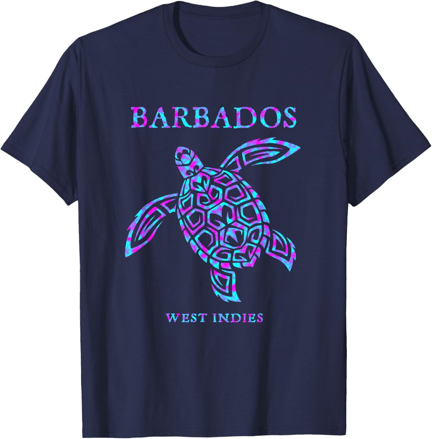 Barbados Sea Turtle Boys Girls Toddler Vacation Souvenir T-Shirt - T-Shirt | Navy