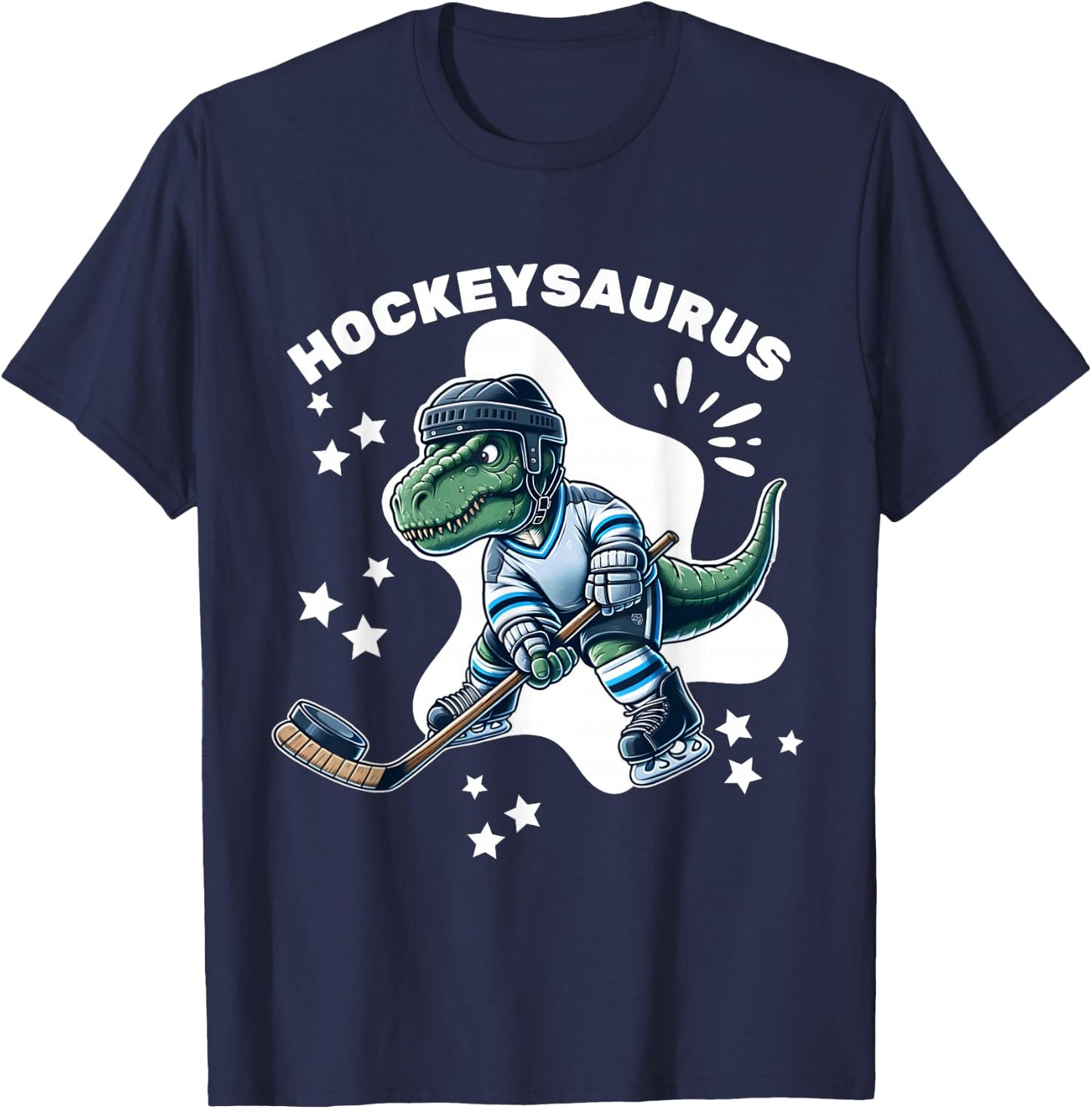Hockeysaurus FunnyDinosaur Hockey Kids Hockey Boy T-Shirt - T-Shirt | Navy