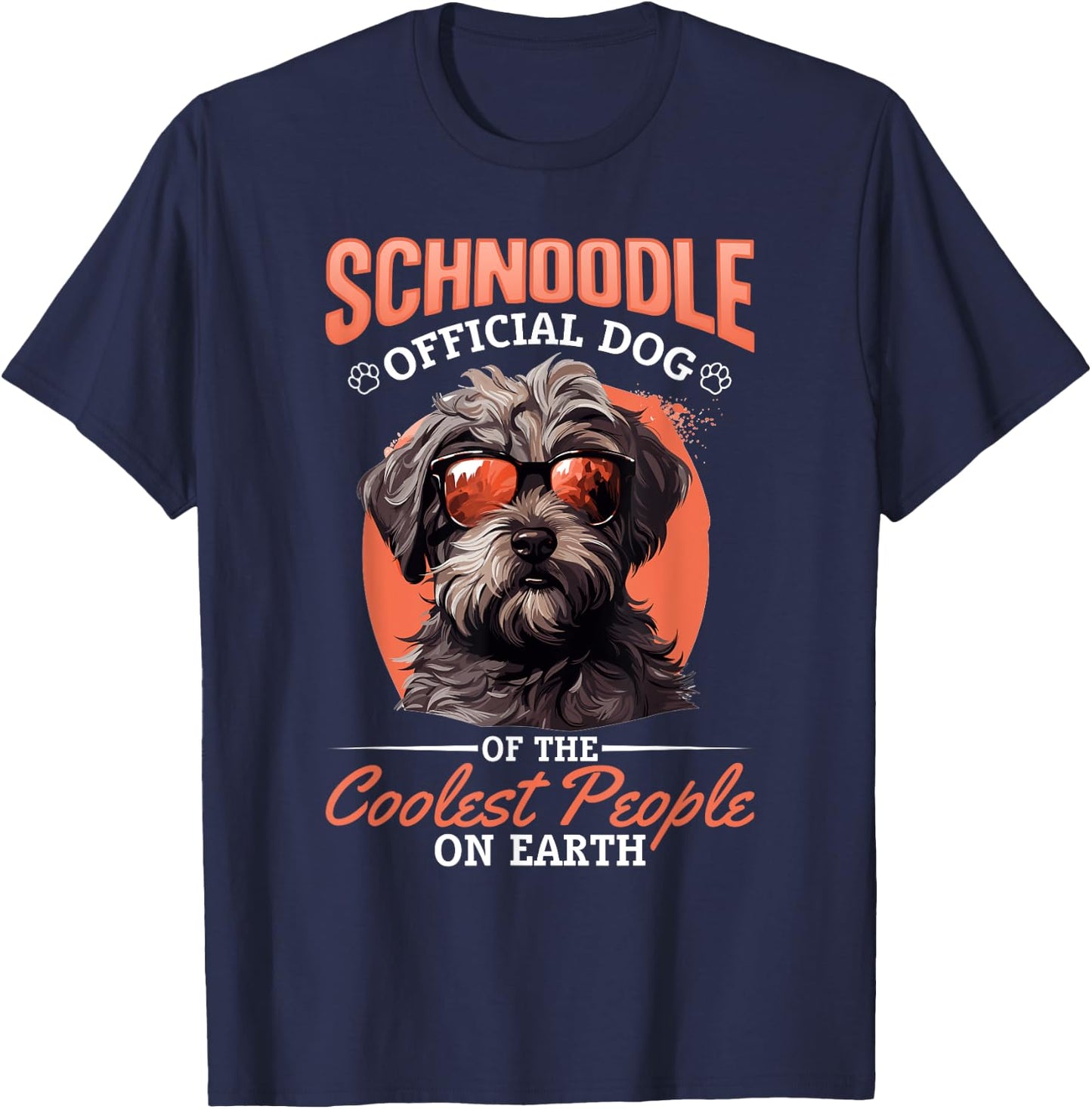 Schnoodle Snoodle Dog Breed Pet Schnoodle Official Dog Men Women Kids T-Shirt - T-Shirt | Navy