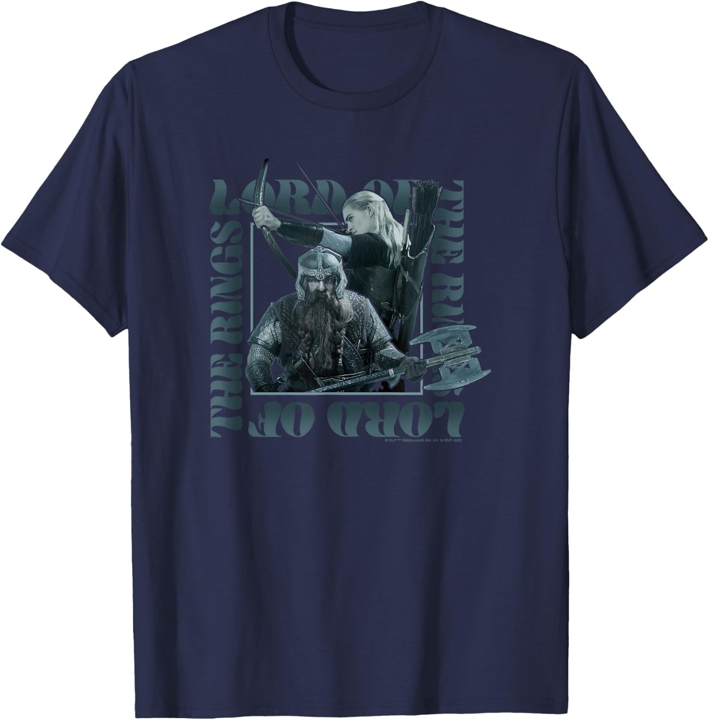 The Lord of The Rings The Return of The King Legolas & Gimli T-Shirt - T-Shirt | Navy